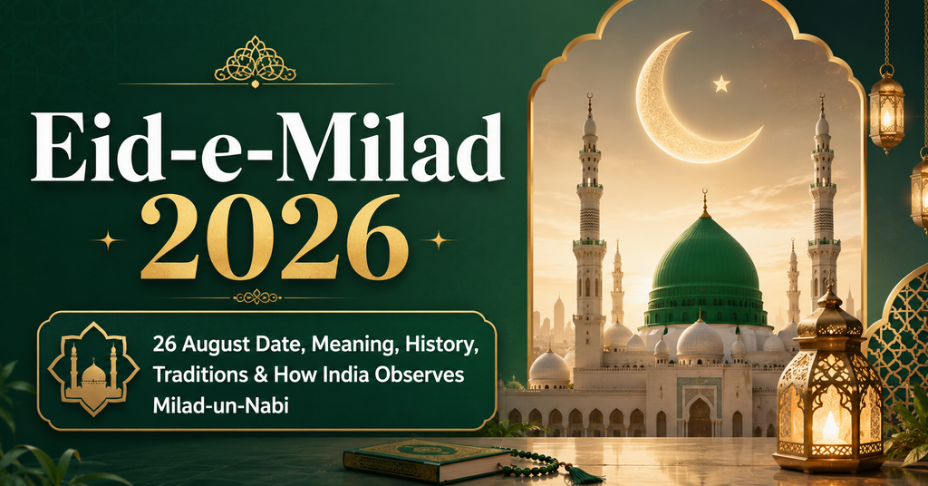 Eid-e-Milad 2026 26 August date meaning history traditions and how India observes Milad-un-Nabi