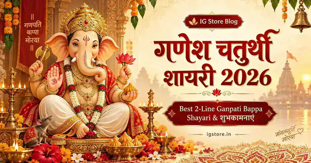 Ganesh Chaturthi Shayari in Hindi 2026 - Best 2 Line Ganpati Bappa Shayari