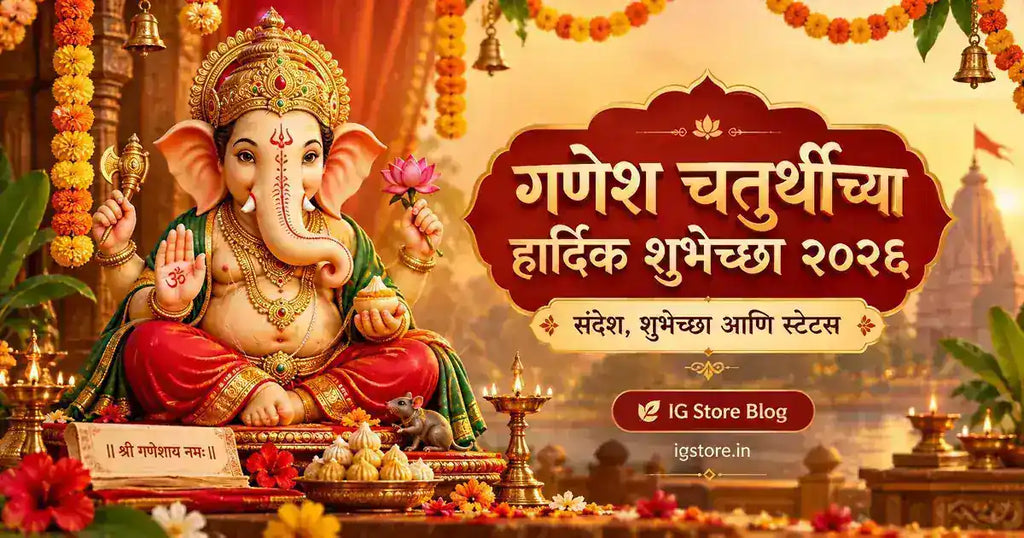 Ganesh Chaturthi Wishes in Marathi 2026 - Ganpati Bappa Marathi Shubhechha and Status