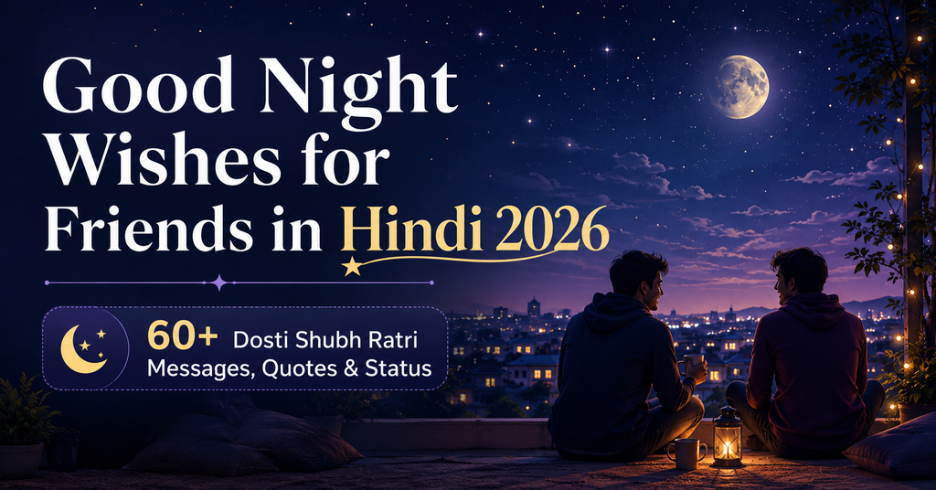 Good Night Wishes for Friends in Hindi 2026 Dosti Shubh Ratri Messages Quotes and Status