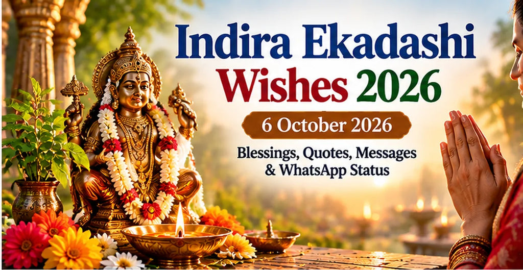 Indira Ekadashi Wishes 2026 in Hindi शुभकामनाएं messages quotes WhatsApp status
