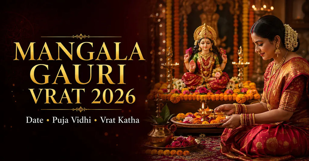 Mangala Gauri Vrat 2026 date, puja vidhi and vrat katha with traditional Indian worship scene