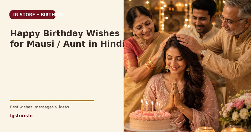 Happy Birthday Wishes for Mausi and Aunt in Hindi featured cover