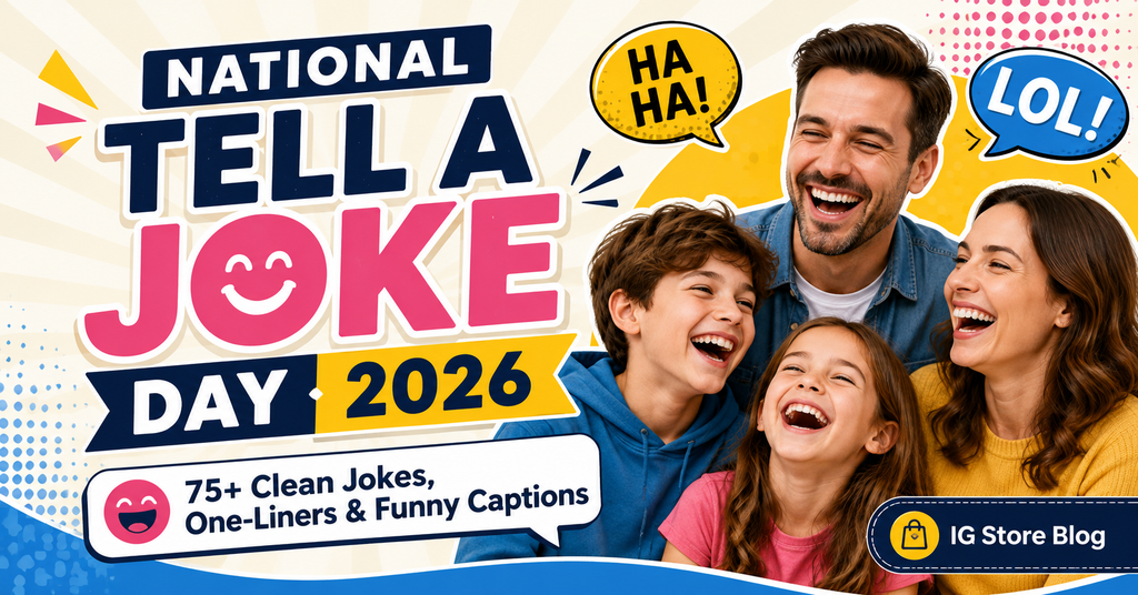 National Tell a Joke Day 2026 clean jokes one-liners and funny captions