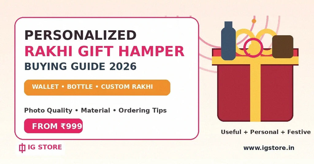 Personalized Rakhi Gift Hamper Buying Guide 2026 wallet bottle custom rakhi price and ordering tips