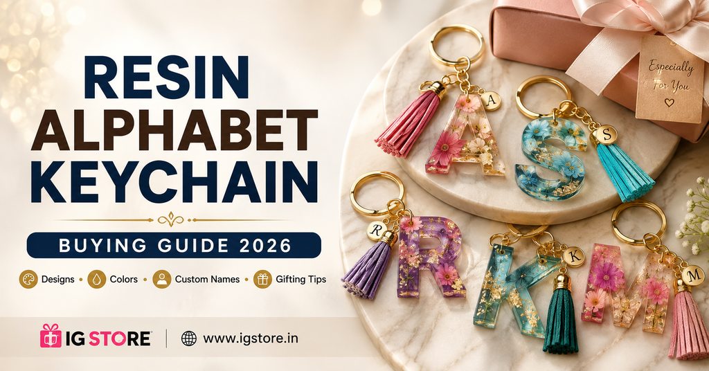 Resin Alphabet Keychain Buying Guide 2026 with designs, colors, custom names and gifting tips