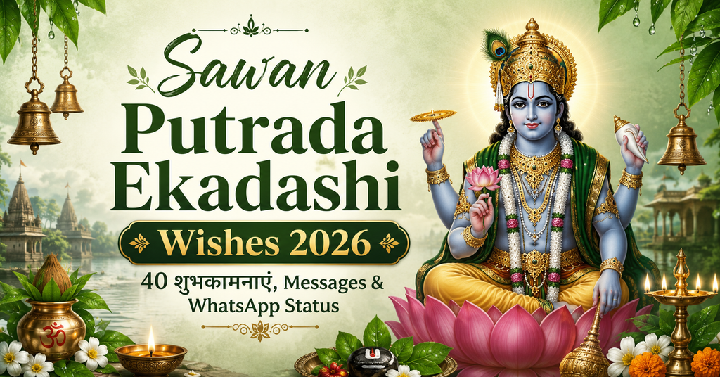 Sawan Putrada Ekadashi Wishes 2026 with शुभकामनाएं messages and WhatsApp status