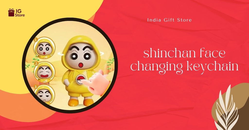 Shinchan face changing keychain and anime keyring