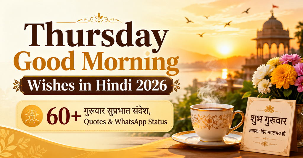 Thursday Good Morning Wishes in Hindi 2026 Guruwar Suprabhat Messages Quotes and WhatsApp Status