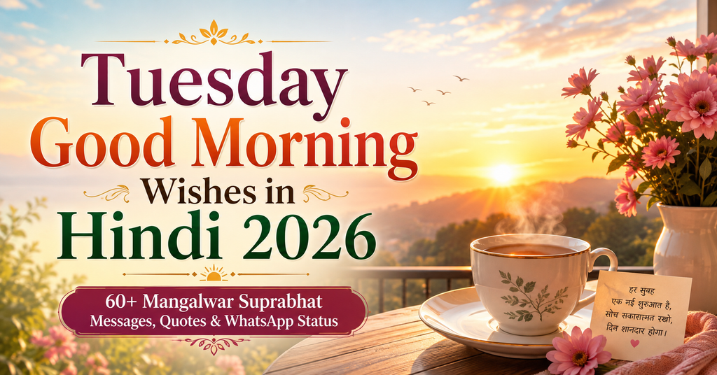 Tuesday Good Morning Wishes in Hindi 2026 Mangalwar Suprabhat messages quotes and WhatsApp status