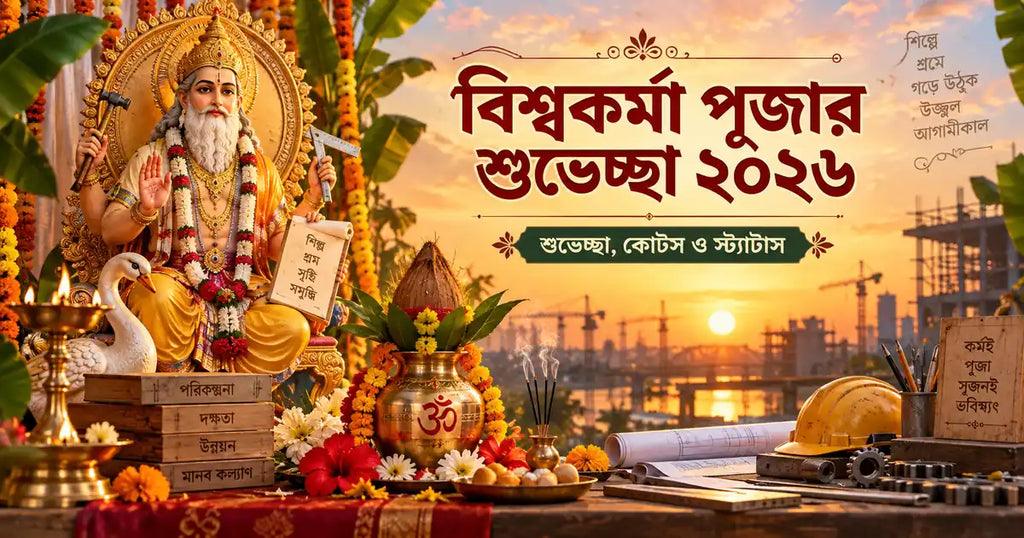 Vishwakarma Puja wishes in Bengali 2026 শুভেচ্ছা quotes and status
