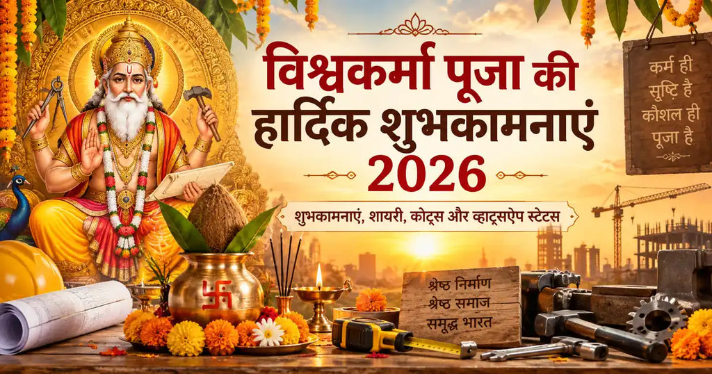 Vishwakarma Puja wishes in Hindi 2026 shubhkamnaye shayari quotes WhatsApp status