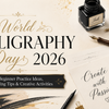 World Calligraphy Day 2026 beginner practice ideas lettering tips and creative activities