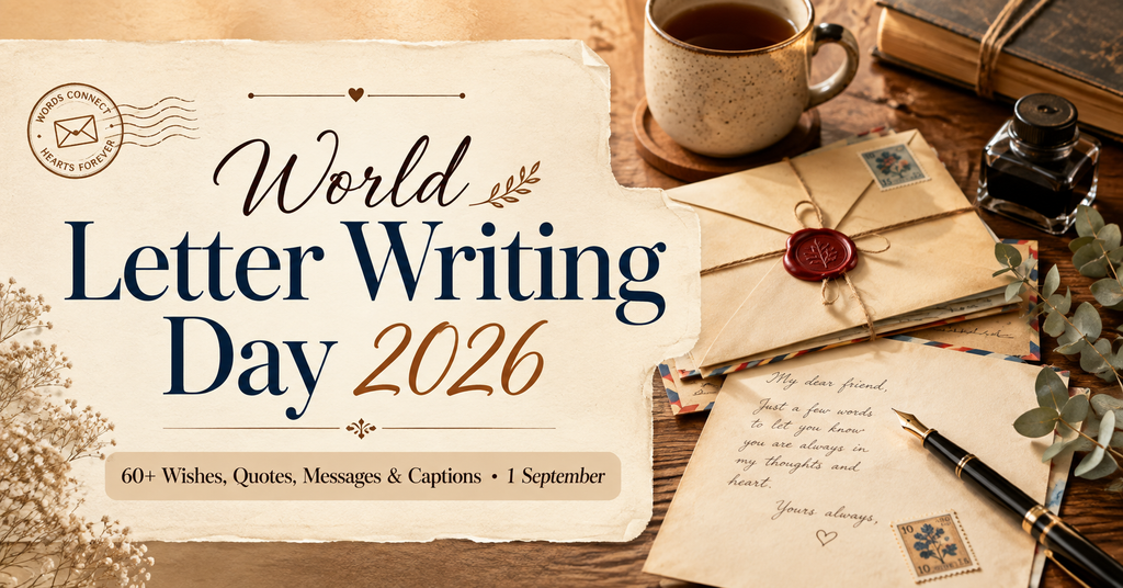 World Letter Writing Day 2026 wishes quotes messages and captions for 1 September