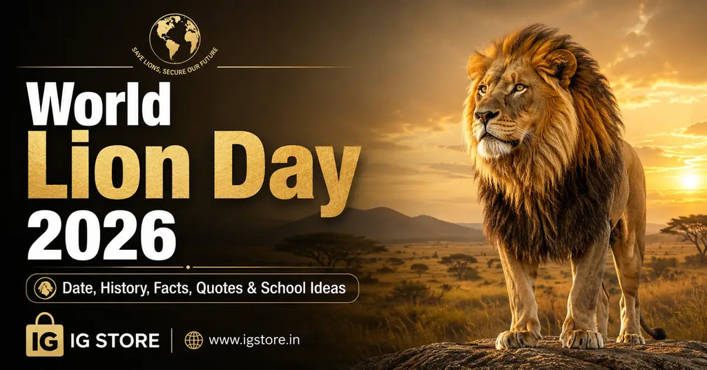 World Lion Day 2026 date history facts quotes and school activity ideas banner