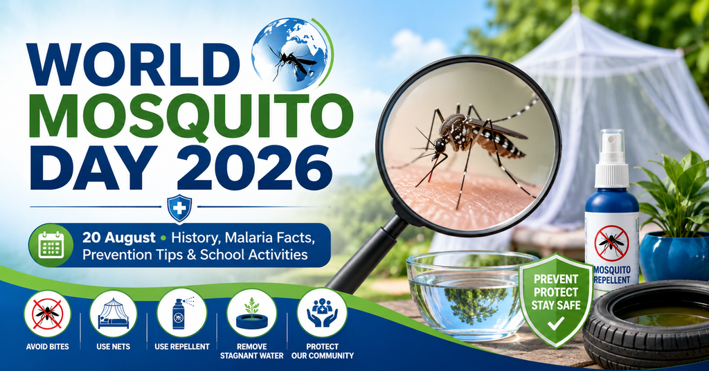 World Mosquito Day 2026 20 August history malaria facts prevention tips and school activities