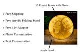 Customized 3D Photo Lamp – Personalized LED Lithophane Night Light Gift for Couples, Anniversary, Birthday - IG Store