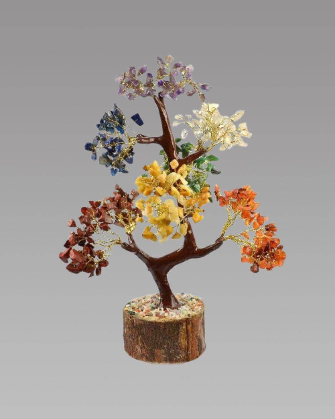 Chakra Natural Gemstone Crystal Tree – Spiritual Energy & Healing Decor - IG Store