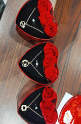 Sparkling Love Adornments – Jewelry & Artificial Flowers in Heart Box | Valentine’s Gift by Floweraura - IG Store