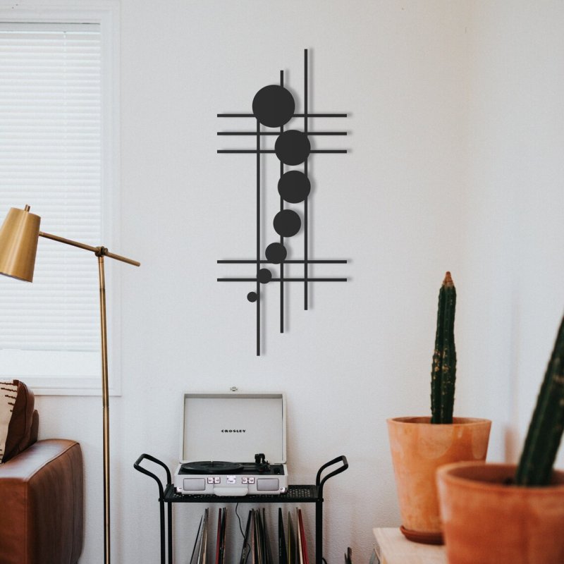 Abstract Vertical Wooden Wall Decor in Living Room – Modern Wall Art Design by IG Store