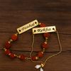 Bhaiya Bhabhi Rudraksha Rakhi Combo – Personalized Name Rakhi Set