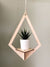 Minimalist Wooden Hanging Plant Stand – Modern Geometric Design