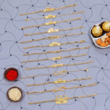 Designer Chain Rakhi for Brother | 13 Unique Brass Designs | Free Delivery - IG Store