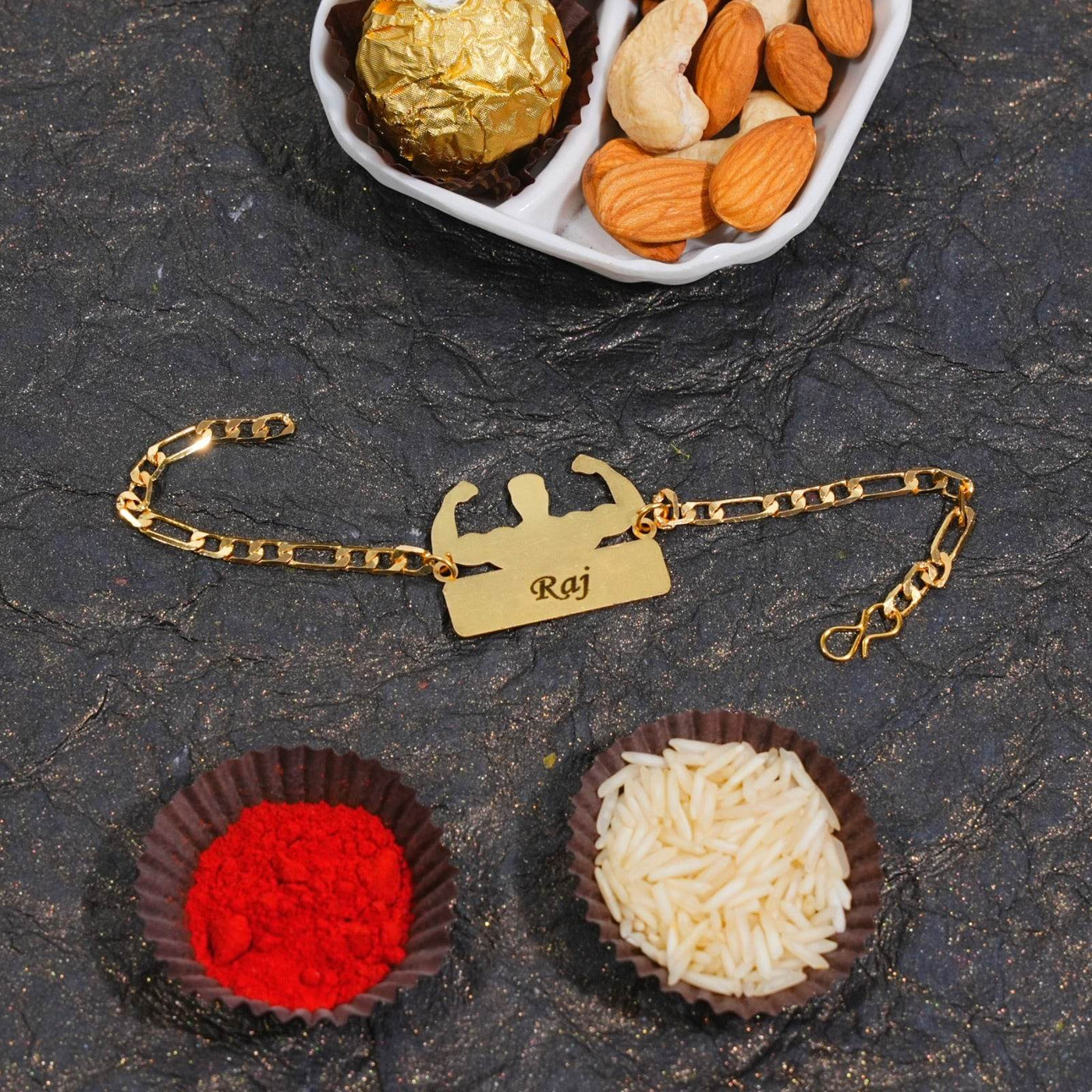 Designer Chain Rakhi for Brother | 13 Unique Brass Designs | Free Delivery - IG Store