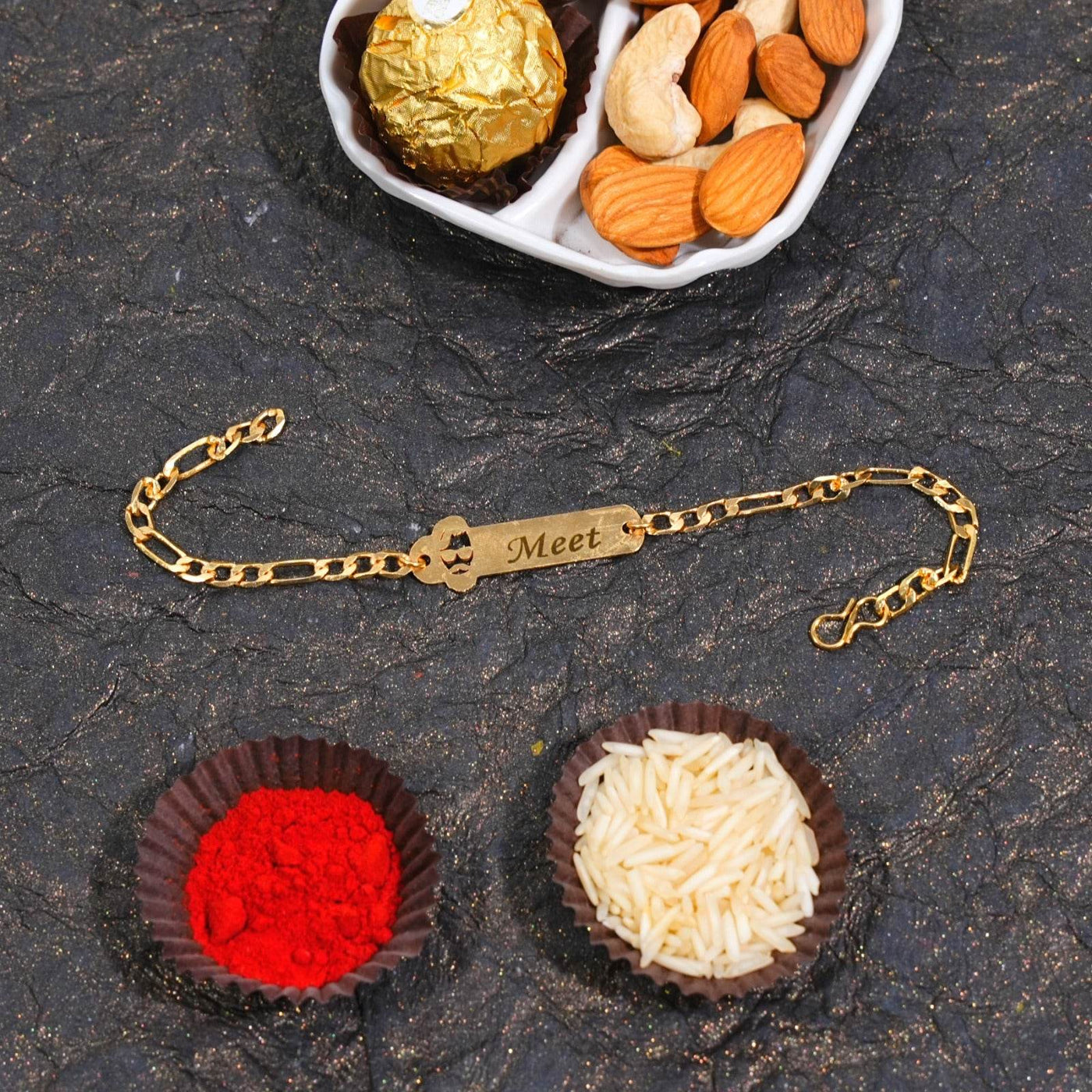 Designer Chain Rakhi for Brother | 13 Unique Brass Designs | Free Delivery - IG Store