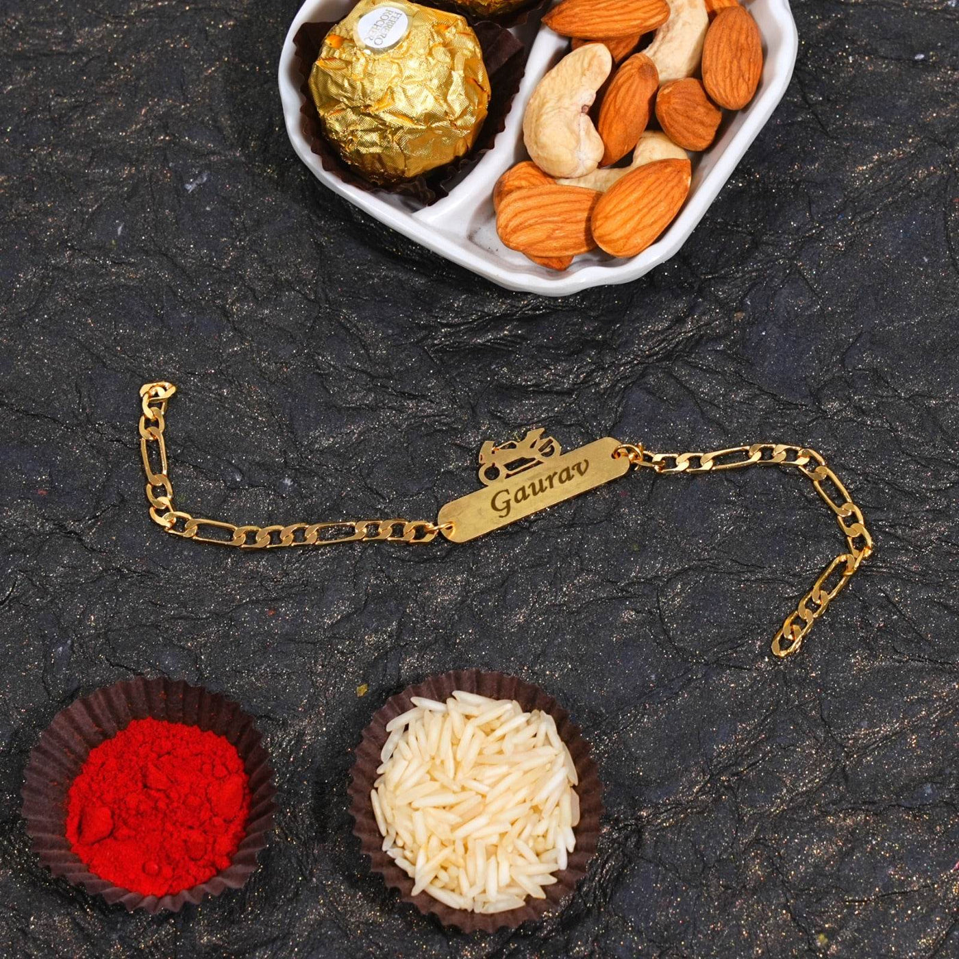 Designer Chain Rakhi for Brother | 13 Unique Brass Designs | Free Delivery - IG Store
