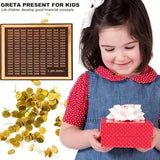 Premium Wooden 1 Lakh Money Saving Box with Gold Frame – Stylish Indian Currency Tracker Bank - IG Store