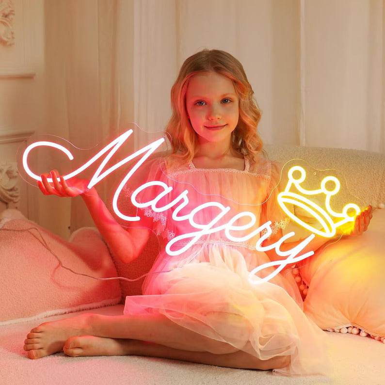 Custom Name Neon Sign – Personalized LED Wall Decor with Heart Shape | Bedroom & Birthday Gift - IG Store