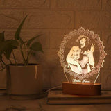 Personalized 3D Illusion Acrylic Photo Lamp for Couples – Custom Name, Date & Picture | Romantic LED Night Light Gift for Anniversary, Wedding, Valentine, Husband & Wife - IG Store
