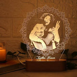 Personalized 3D Illusion Acrylic Photo Lamp for Couples – Custom Name, Date & Picture | Romantic LED Night Light Gift for Anniversary, Wedding, Valentine, Husband & Wife - IG Store