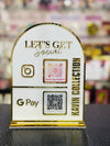 Personalized Social Media & QR Payment Standee
