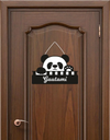 Customized Wooden Name Plates for Kids – Cute Panda Design with Name