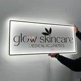 3D Custom Backlit Sign Board for Shop, Café, Bar & Salon – Acrylic LED Glow Name Board - IG Store