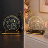 Thank you best sister LED acrylic table lamp in warm cozy room decor