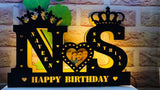 Custom Initial Name LED Lamp with Photo & Message - IG Store