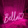 Custom Name Neon Sign – Personalized LED Wall Decor with Heart Shape | Bedroom & Birthday Gift