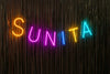 ustom Neon Light Banner with name Sunita – Personalized LED Sign