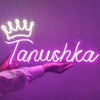 Custom Name Neon Sign – Personalized LED Wall Decor with Heart Shape | Bedroom & Birthday Gift