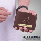 Personalized Men's Wallet – Custom Name & Charm Leather Wallet | Gift Box Included - IG Store
