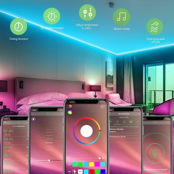 FloRo Magic Neon Light Strip 5M – App Control, Music Sync, Multicolor LED Neon Rope