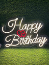 Warm White Happy Birthday Neon (Premium Look)