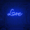 Blue love neon sign for bedroom wall decoration