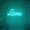 ice blue love neon sign for stylish interior decoration