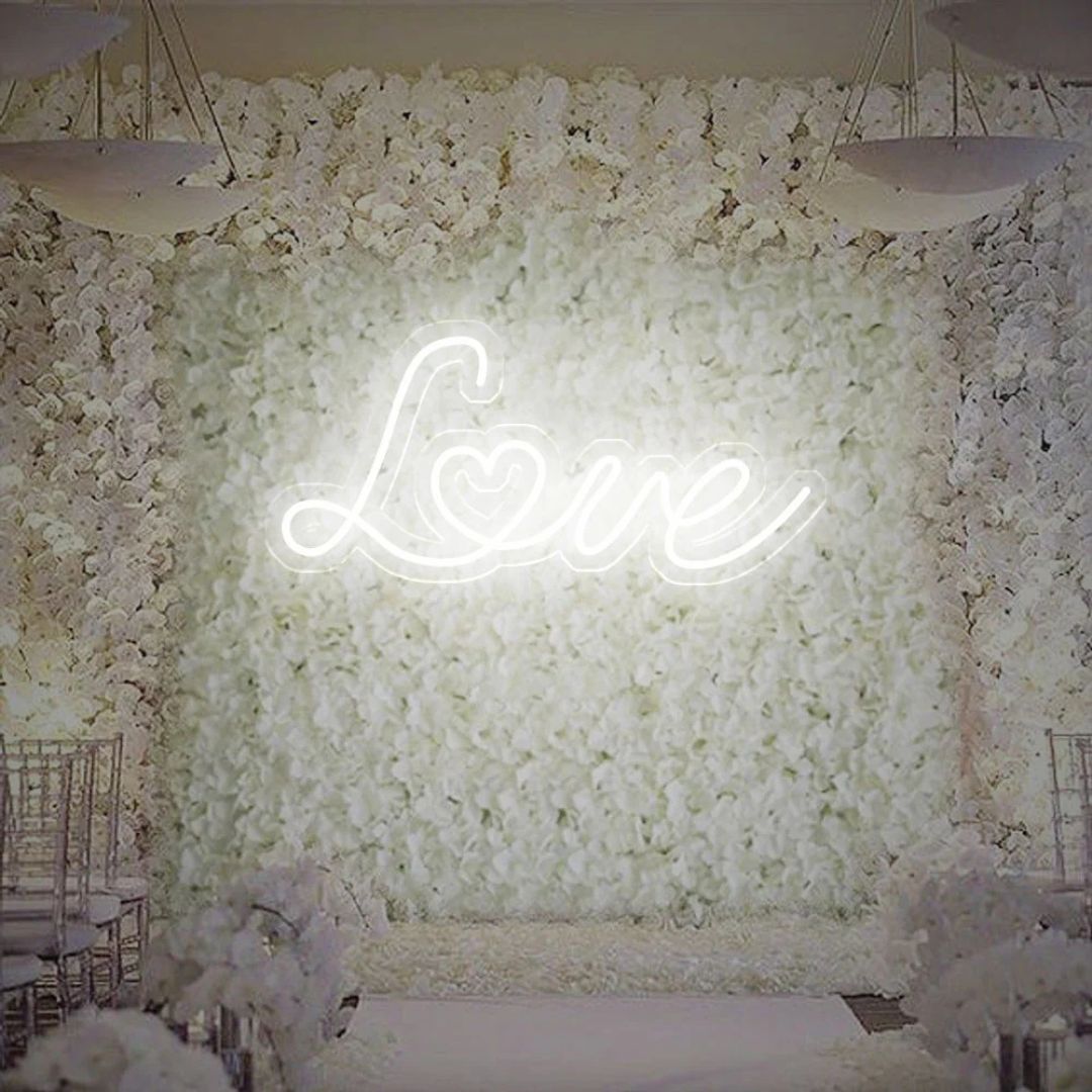 White love neon sign brightening up your room decor