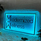 3D Custom Backlit Sign Board for Shop, Café, Bar & Salon – Acrylic LED Glow Name Board - IG Store