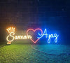 Custom Name Neon Sign – Personalized LED Wall Decor with Heart Shape | Bedroom & Birthday Gift